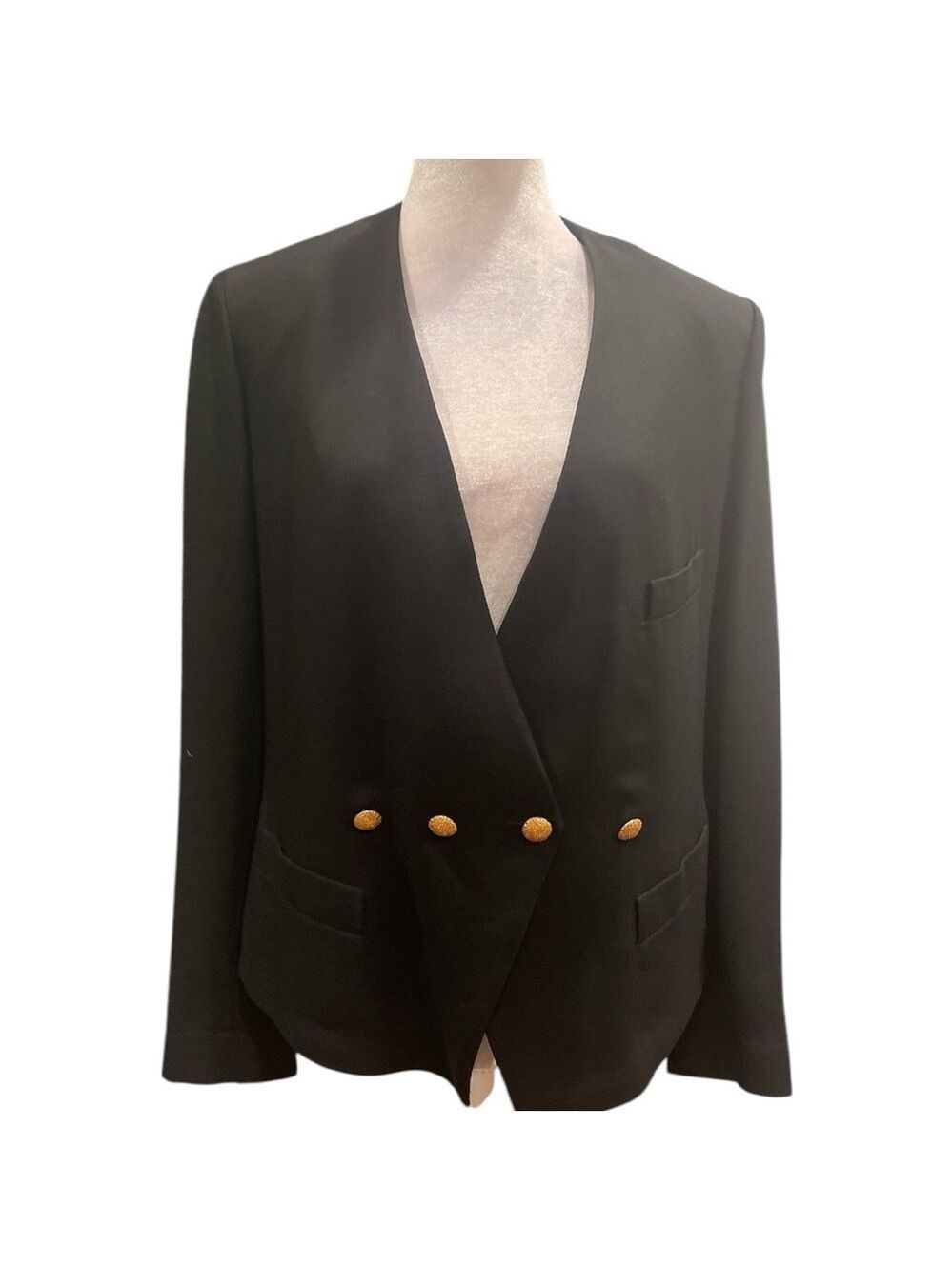 Sonia Rykiel Paris Black Textured Button Blazer FR 40 (fits M)
